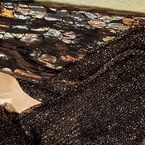 Elegant Black and Gold Women's Scarf 2 Of Them